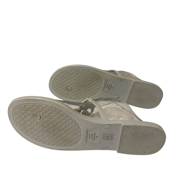 Tory Burch Mini Miller Jelly Thong (River Rock - Silver, size 9 /excellent - Picture 6 of 11